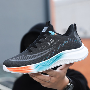 New Summer Student Running Shoes, Breathable, Lightweight, Soft-Soled, Fashionable and Versatile, Trendyy Men's Shoes, Outdoor Sports Shoes
