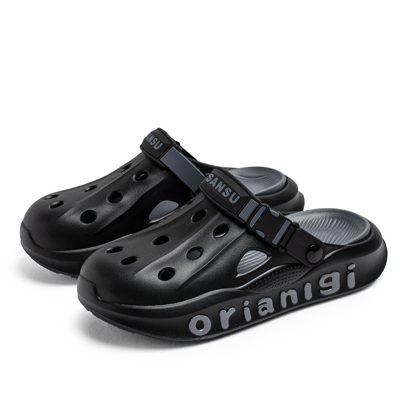 2025 verano nuevos zapatos con agujeros, sandalias y zapatillas de ocio al aire libre de gran tamaño, zapatos de playa coreanos, sandalias Baotou