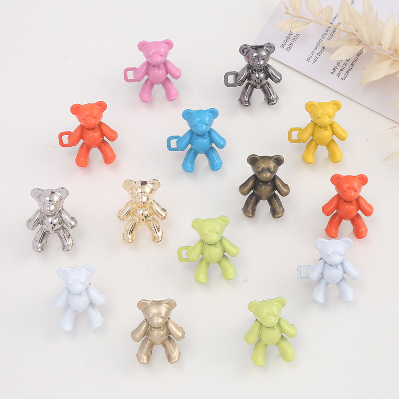 Internet Celebrity Bear Holding Waist Buckle Jeans Skirt Changed Small Buckle Bear Decorative Buckle Removable Fixed Tight Buckle