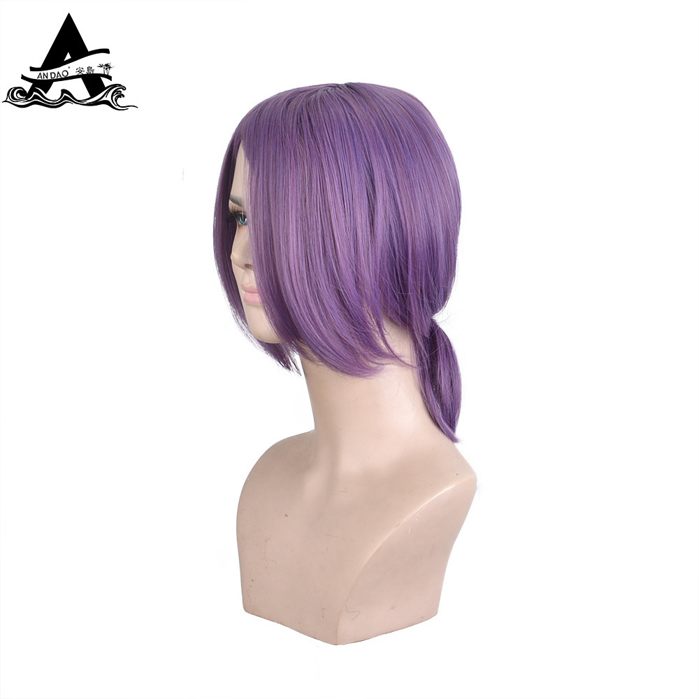 Peluca Morada de Demonio Bomba de Chainsaw Man, Accesorio de Cosplay de Anime de una Pieza, Dropshipping del Fabricante, CB106