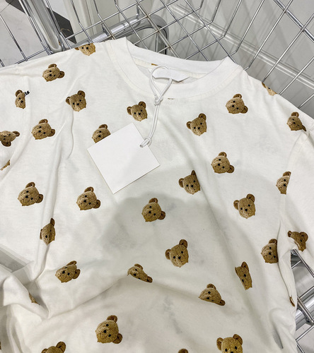 Palm Angel Children's Short Sleeve T-Shirt 2024 Summer New Arrival for Middle and Older Children Headless Bear Kids' Loose Half Sleeve T-Shirt