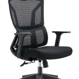办公椅人体工学椅腰部独立支撑老板椅可调头枕转椅电脑椅网椅黑色
