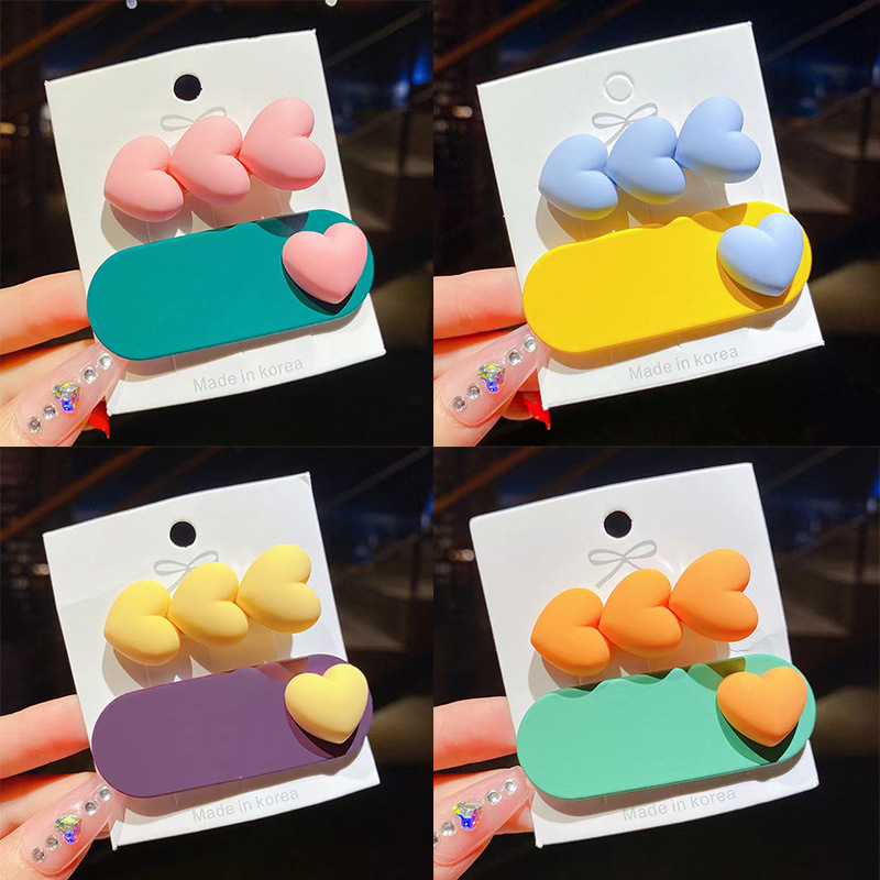Japonés y coreano Linda horquilla estrella de cinco puntas horquilla flequillo joyería coreana amor caramelo color tocado clip accesorios para el cabello traje image 1