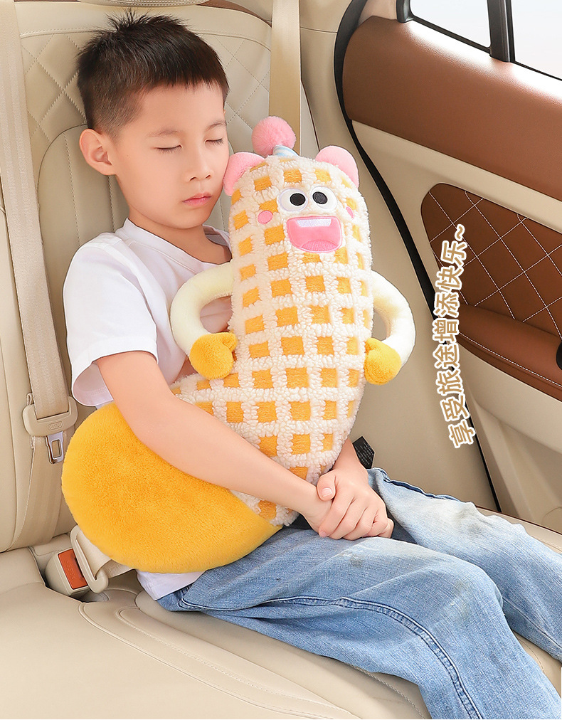 Car seat belt shoulder pad cartoon plush children's anti-collar protective cover retainer car seat belt decoration