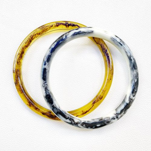 Wholesale luggage resin ring handbags amber handbag handles luggage hardware accessories plastic handles