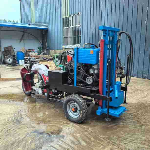 柴油动力液压打井机120米深井移动便捷大口径钻井机械便携式