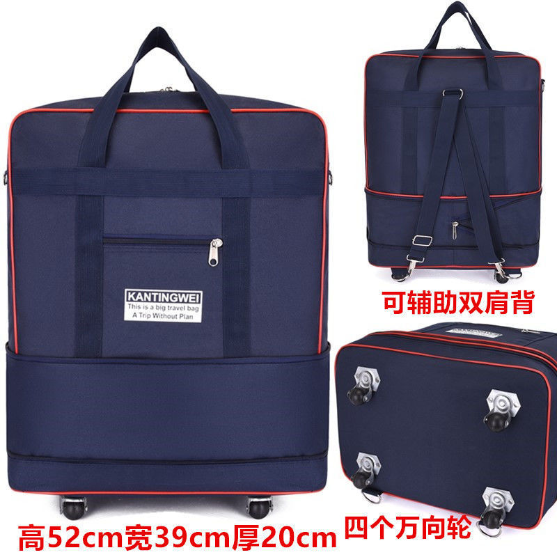 Waterproof reversible Oxford cloth luggage case large capacity travel bag 158 air check-in bag overseas moving luggage bag