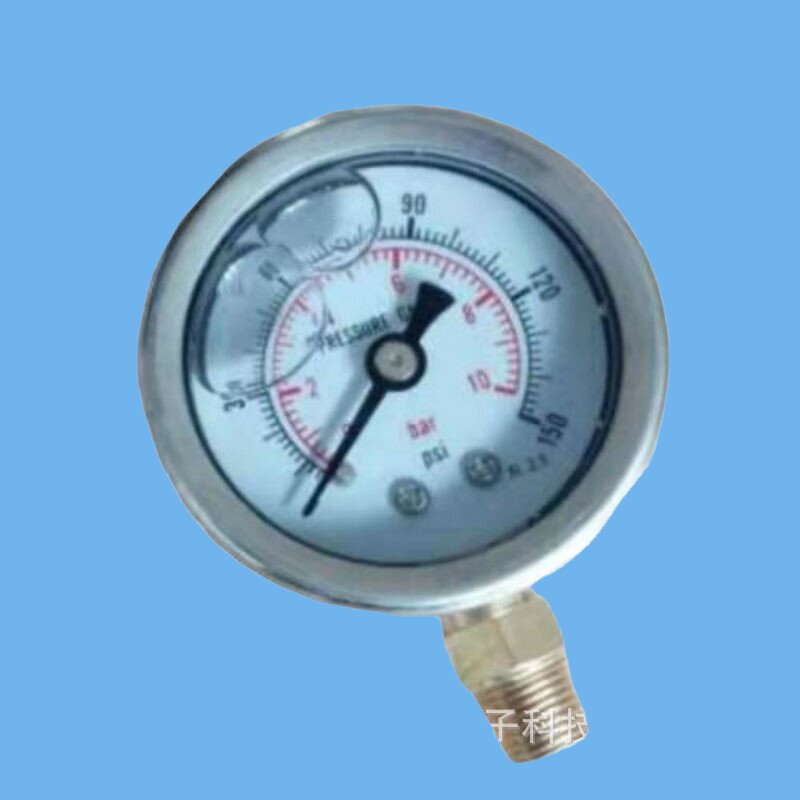 径向y40净水器耐震压力表 不锈钢液压表 空压机油压表 水压表厂家
