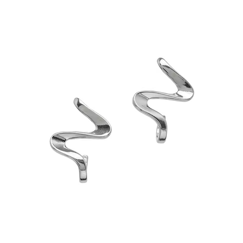 Schmuck High-End-Nischendesign, Wellenohrringe, cooler Stil, einfache Ohrringe, personalisierte und vielseitige Ohrringe_voghion.com