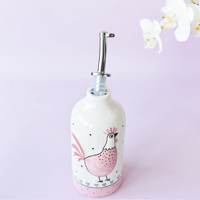 De estilo americano de Pascua vajilla plato de mantequilla plato creativo alivio pollo almacenamiento JAR tetera sellado frasco