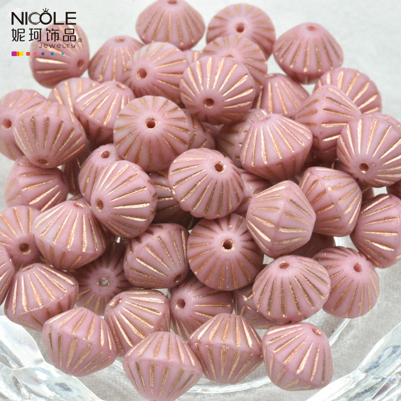 Importado Checo Baos Osha esmaltado linterna cuentas de mano 9mm accesorios de material DIY pulsera alrededor de 100 piezas