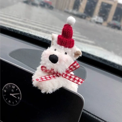 Interior Accessory, Christmas Gift, Car ornaments - plaid-bow-tie-west-highland-display-model-no-blush