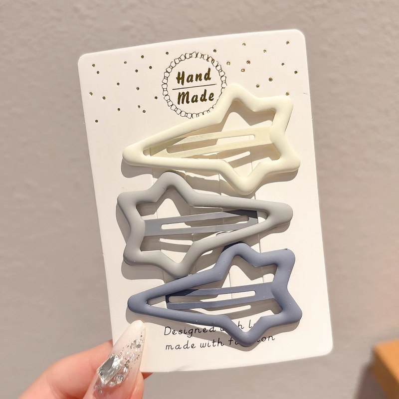 Bonita estrella clips para el cabello niñas peinado artefacto de acabado de peluche clips para el cabello frontal lateral clips para el cabello