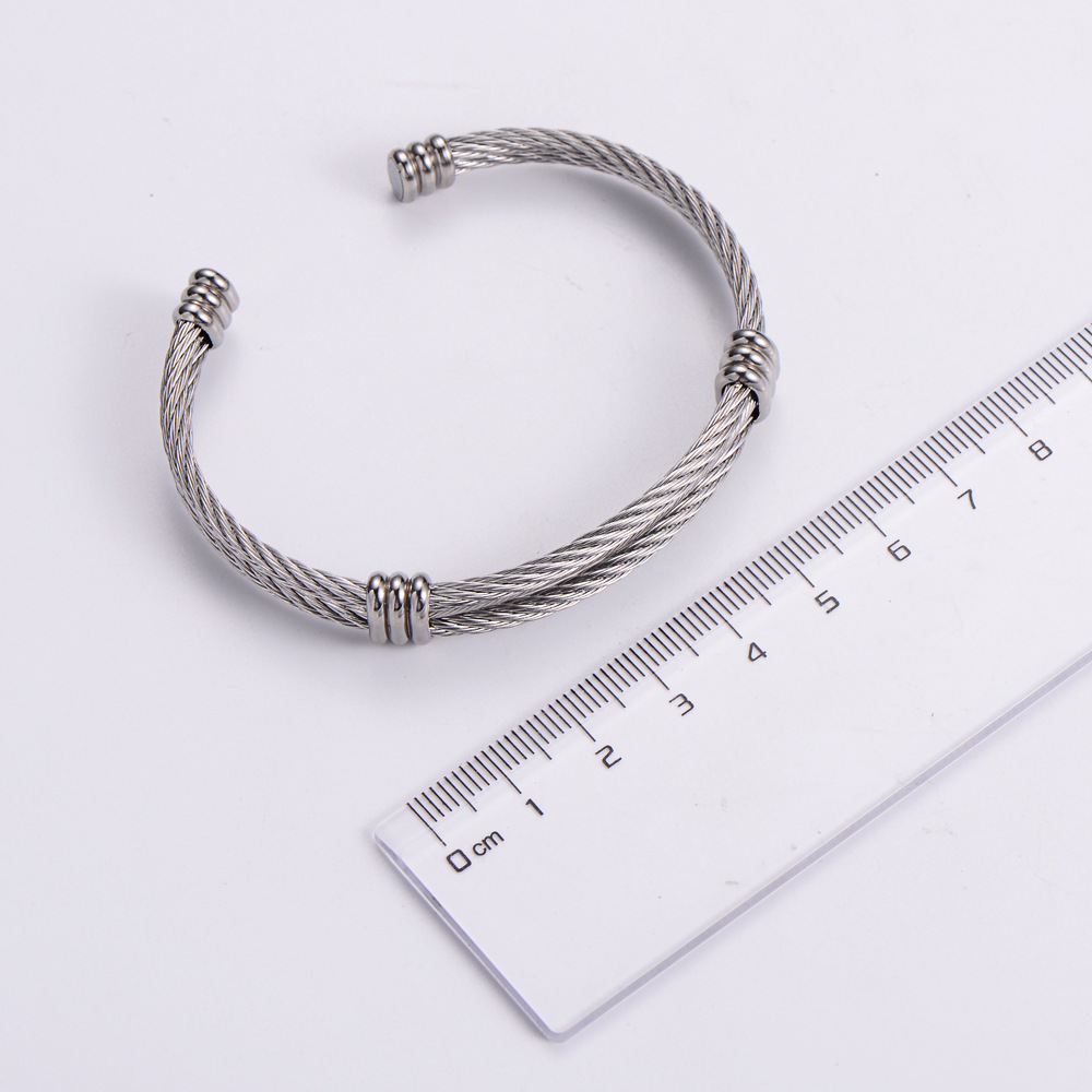 Simple Style Star Titanium Steel Bangle Plating Stainless Steel Bracelets