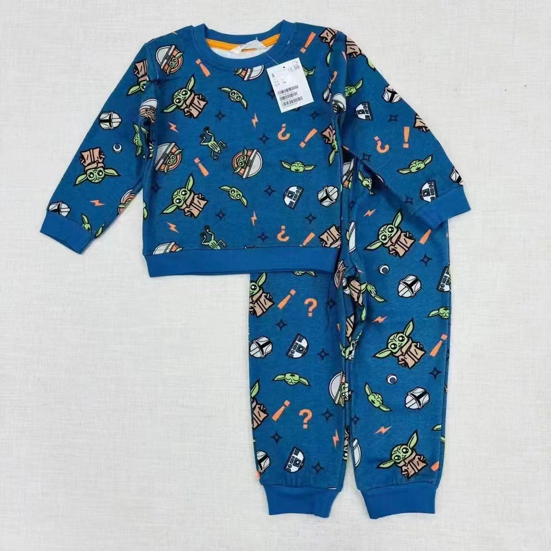 Comercio exterior transfronterizo patpat otoño y invierno de Europa y los Estados Unidos 2024 nuevos pantalones para niños y niñas lindos conjuntos de dibujos animados al por mayor