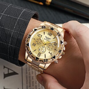 Cross-Border Popular Light Luxury High-End Business Gold Steel Band Men's Watch Quartz Watch Design Alloy Jewelry Wholesale