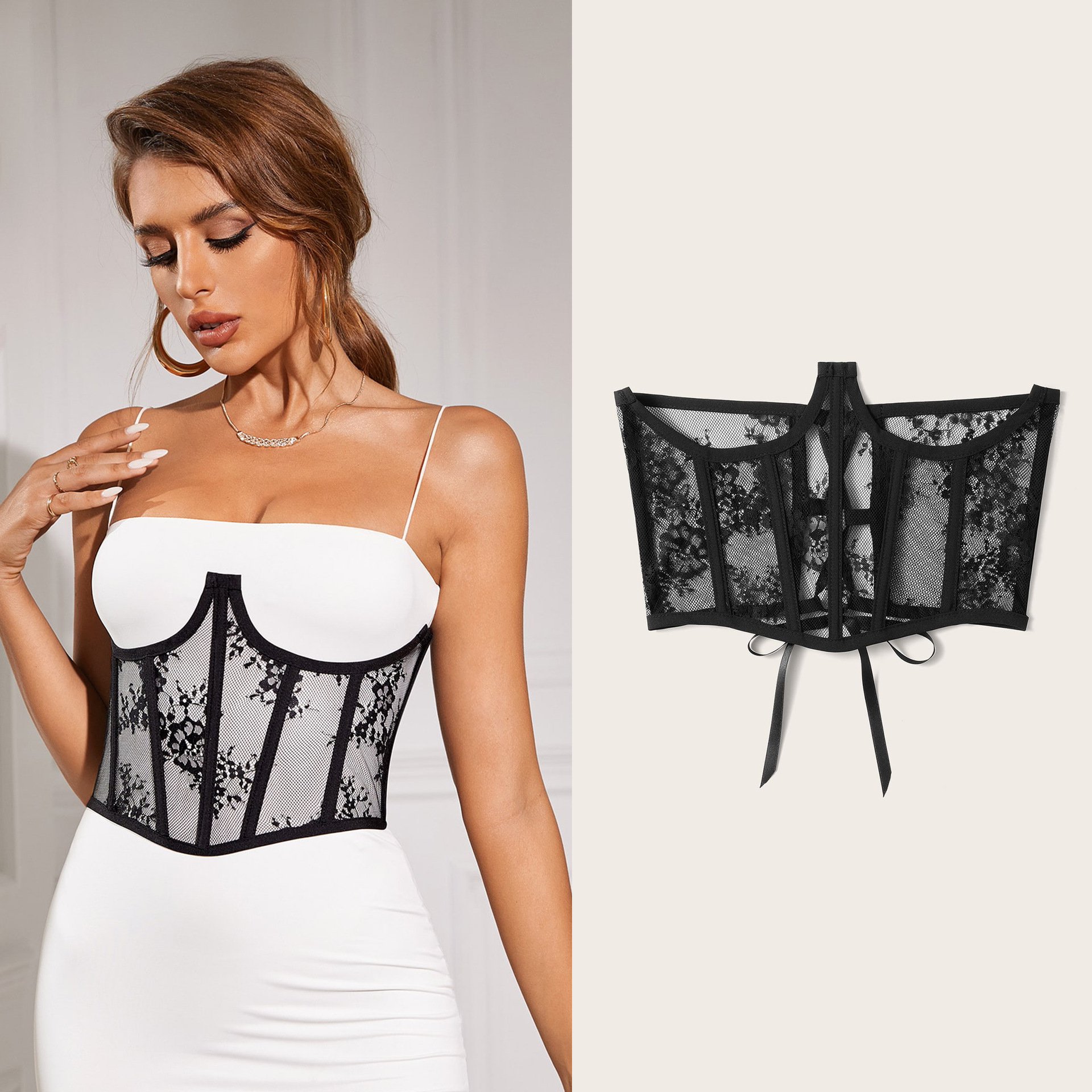 Classic Style Solid Color Woven Fabric Gauze Women's Corset Belts display picture 1