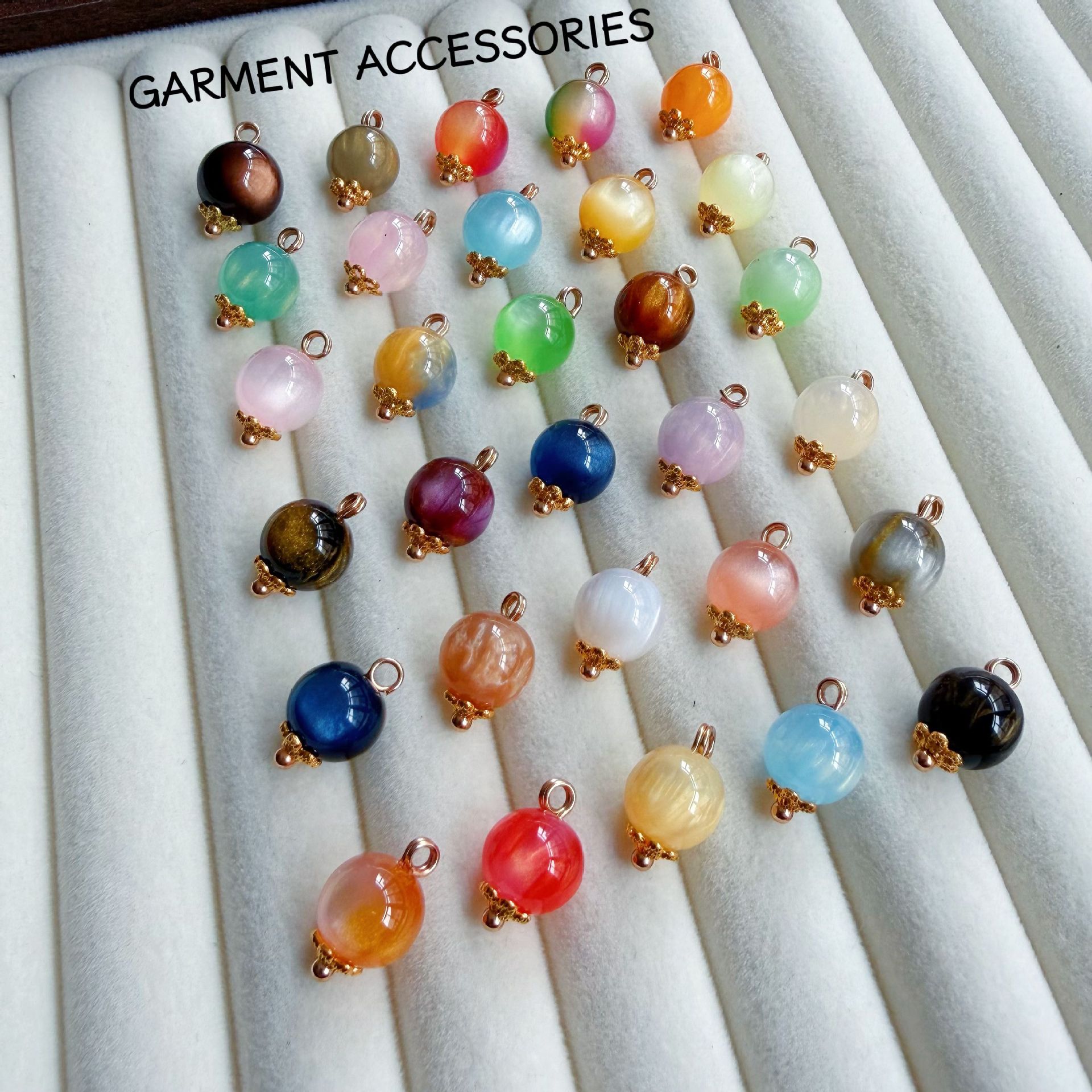 新中式仿玉石猫眼纽扣星河珠光旗袍扣汉服唐装复古装饰扣厂家直供