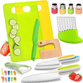 23件套烘焙工具套装儿童迷你厨房做饭仿真可爱水果刀菜板工具