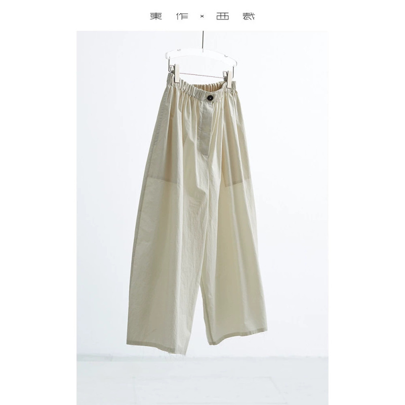 Hot Sale of 10,000 Pieces~ Lightweight, Breathable, Non-Sticky Spring and Summer A-Line Wide-Leg Pants, Cropped Pants, Loose Thin Casual Women's Pants