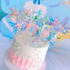 Cake decorative rain silk plug -in Korean ins, colorful plug -in birthday festival 插 Xiaohongshu baking and visa