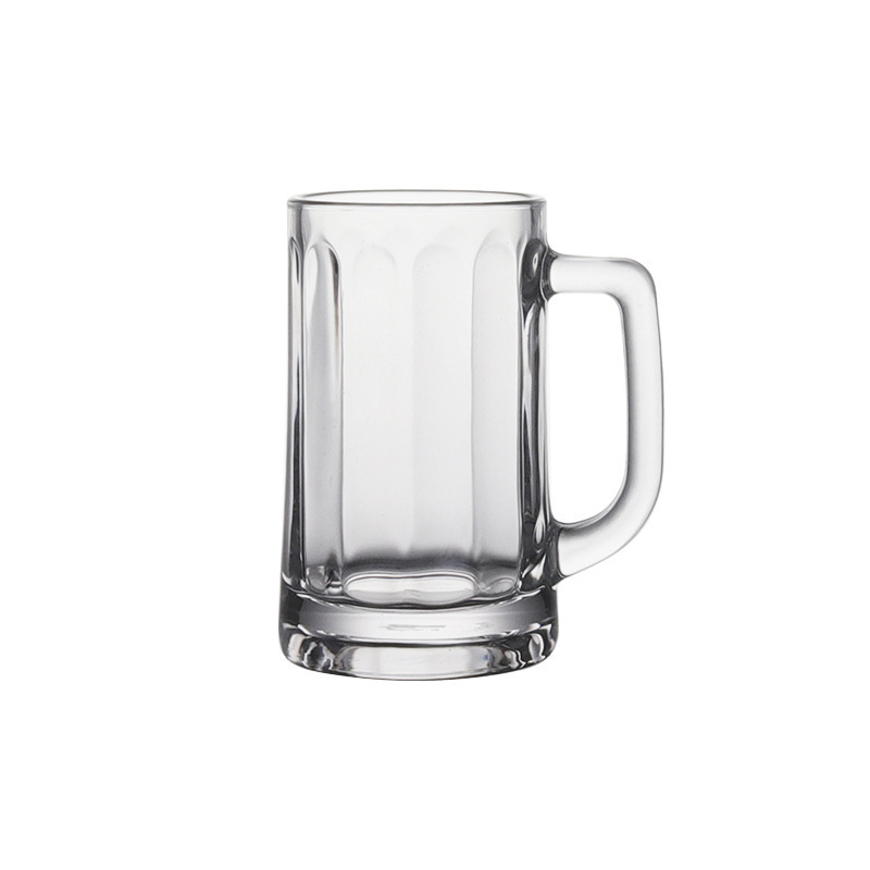 Tazas de cerveza artesanales de gran capacidad al por mayor comerciales de 500ml tazas de cerveza de lujo ligero tazas de vidrio domésticas de alta calidad