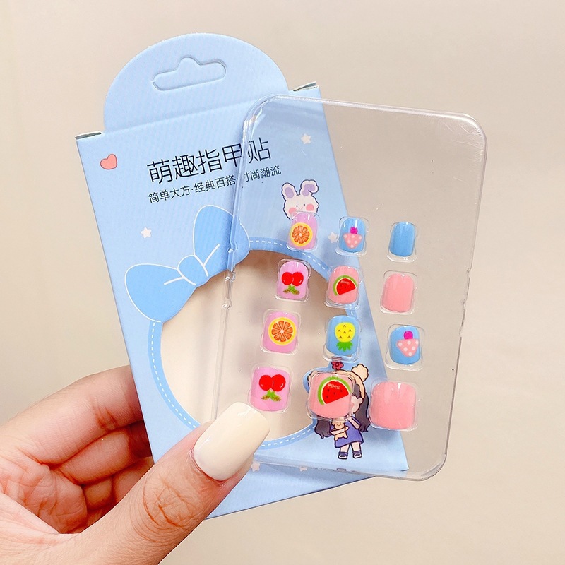 Niños parches de uñas super lindas chicas lindas usan pegatinas de dibujos animados de uñas seguras desmontables parches de uñas al por mayor image 164