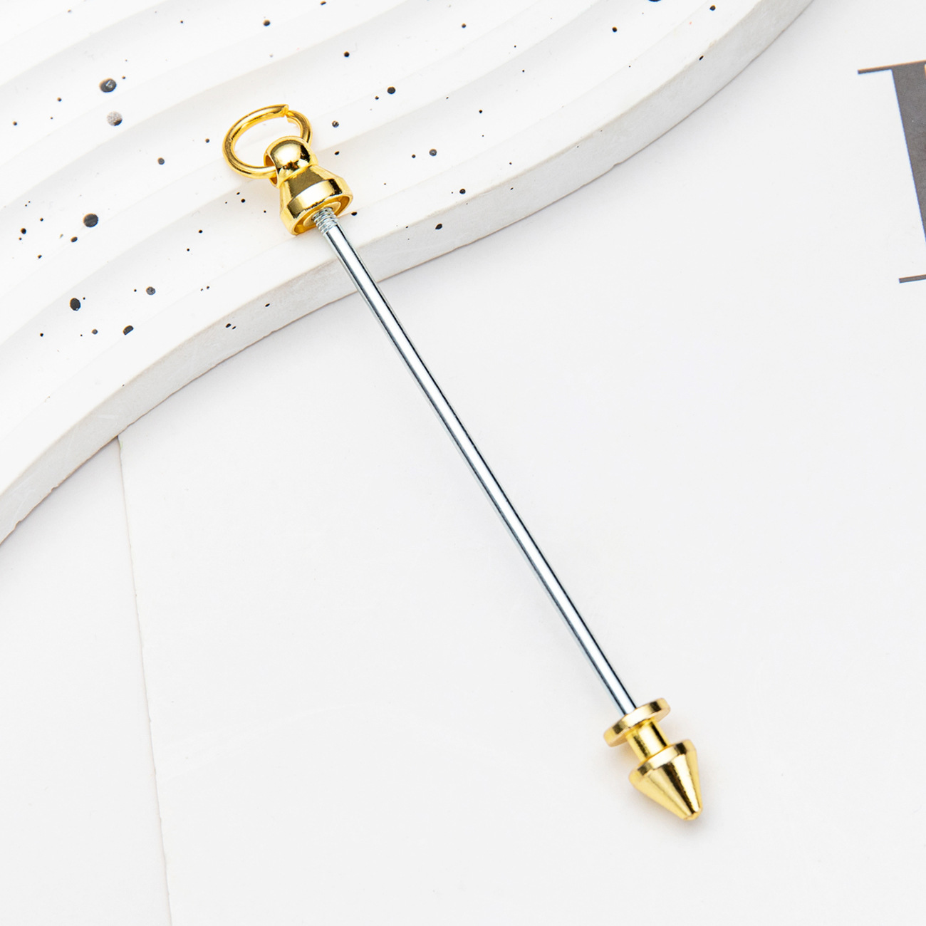 DIY perlas bala clavos tornillo de doble extremo desmontable diy perlas colgante llavero clavos de metal