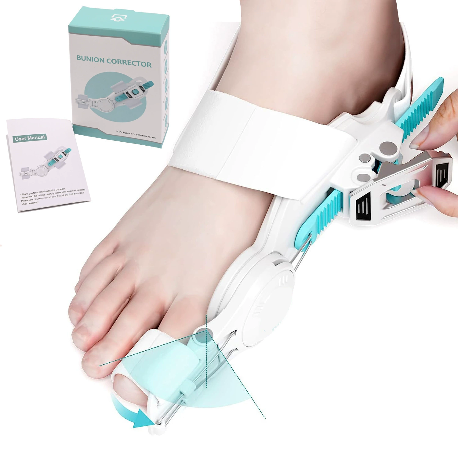 Вальгусный корректор большого пальца ноги для ухода за взрослыми Регулируемая Кость стопы мужской и женский вальгусный разделитель большого пальца ноги