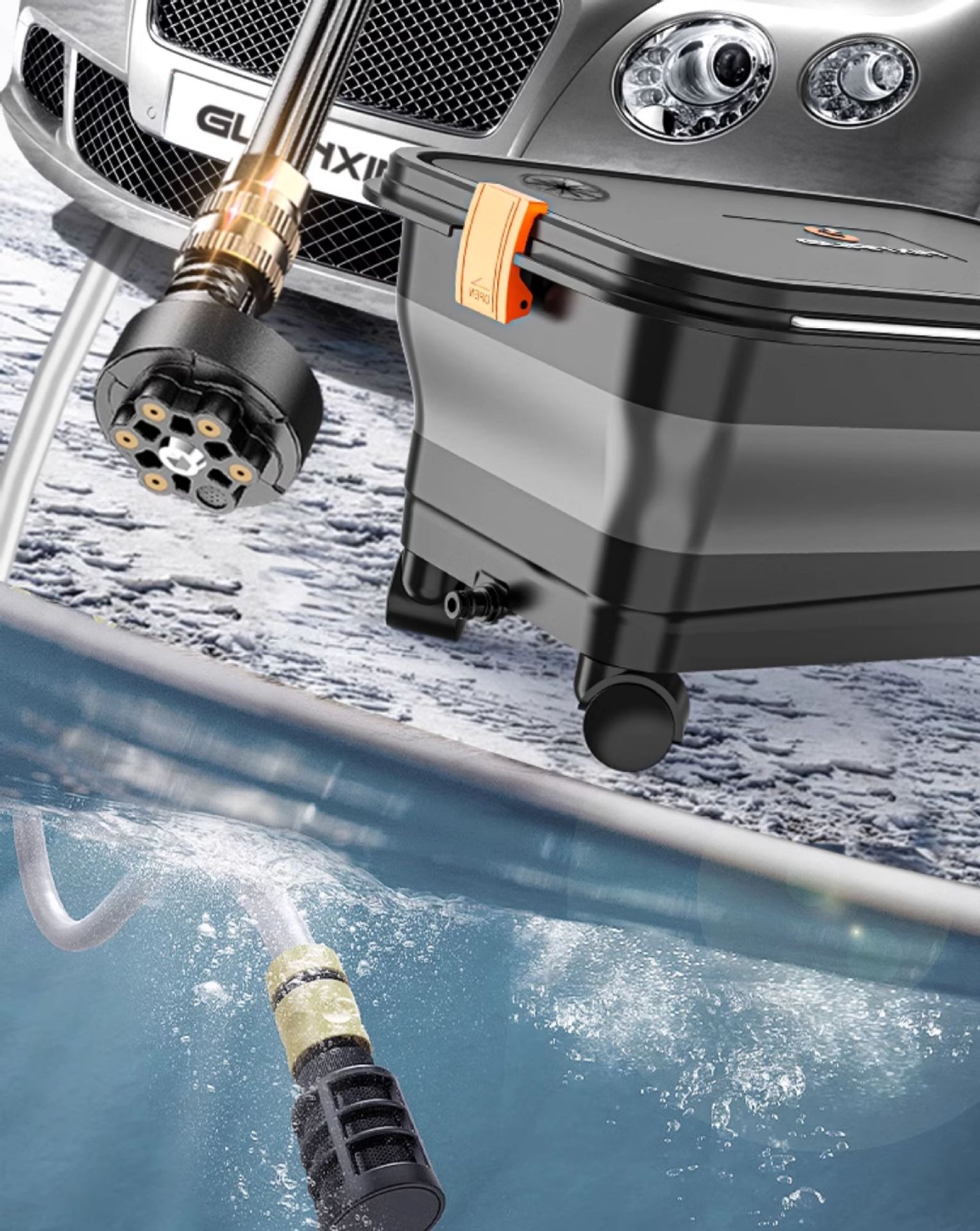 Wireless Car Washer High Pressure Water Gun Cleaning Tool