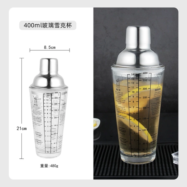 Glass shaker, 400 ml