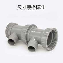 ✅洗菜盆溢水管三通接头 厨房单水槽下水管配件洗碗池排水管三通