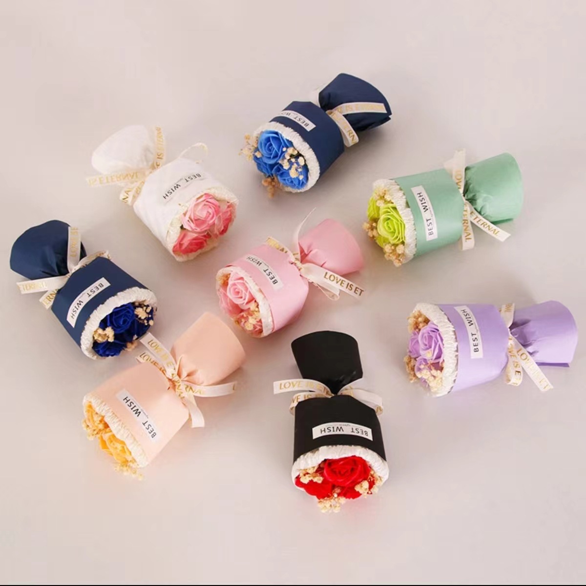 Festival Gifts Christmas Valentine's Day Gifts Small Bouquets Mini Preserved Flower Ornaments Pocket Flowers Soap Flowers Gift_voghion.com