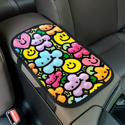 Armrest box pad: fun patterns, sponge car interior - zkfs010