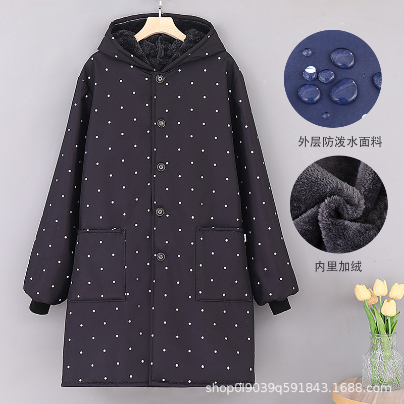Nuevo tipo de abrigo a prueba de agua, a prueba de aceite, abrigo de lana gruesa, abrigo de invierno, abrigo de invierno a prueba de viento, abrigo largo para el hogar