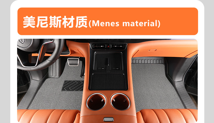 Suitable for the interior modification of the HarmonyOS Smart Travel AITO M8, 5/6-seater front two rows with threshold covers, TPE car floor mat accessories