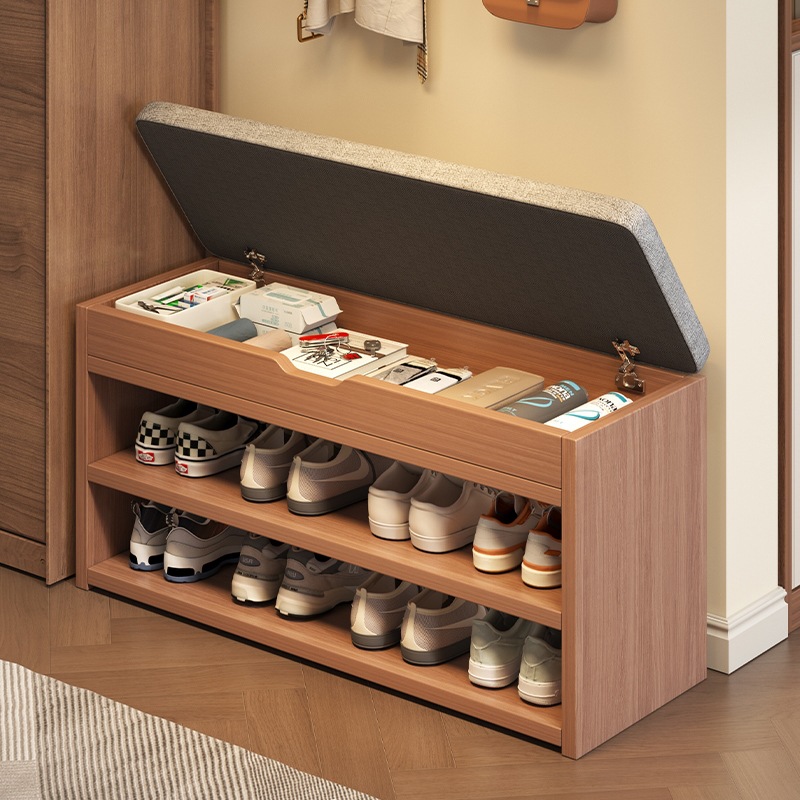 Zapatero puerta de entrada para el hogar, nuevo zapatero estrecho simple de varios pisos, taburete, taburete integrado, taburete para zapatos, puerta de entrada, cambiador de zapatos