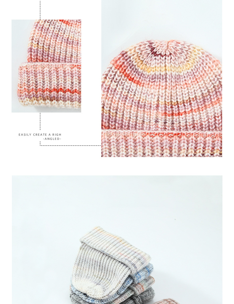 Woll gestrickt fir Fraeninselen Villfälteg waarm Hierscht a Wanter Villfaarweg Kleng Leit Gradient Geflapt Woll Kal_voghion.com