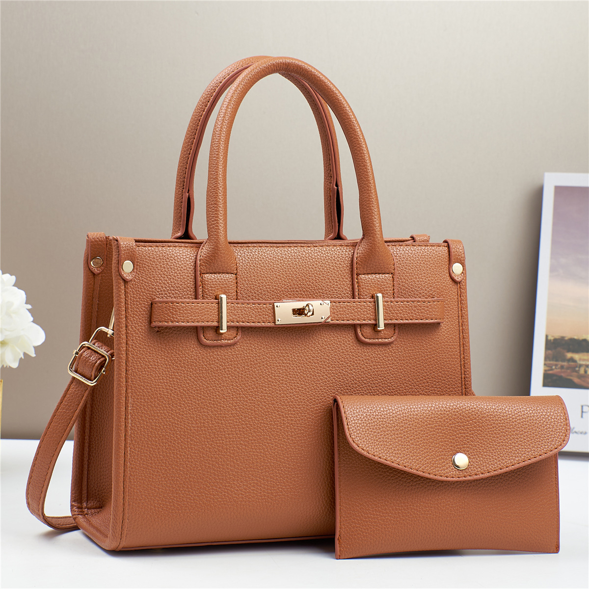 Bolsos de mano de fábrica de gran capacidad para mujeres 2024 bolsos de verano de dos piezas bolsos de hombro