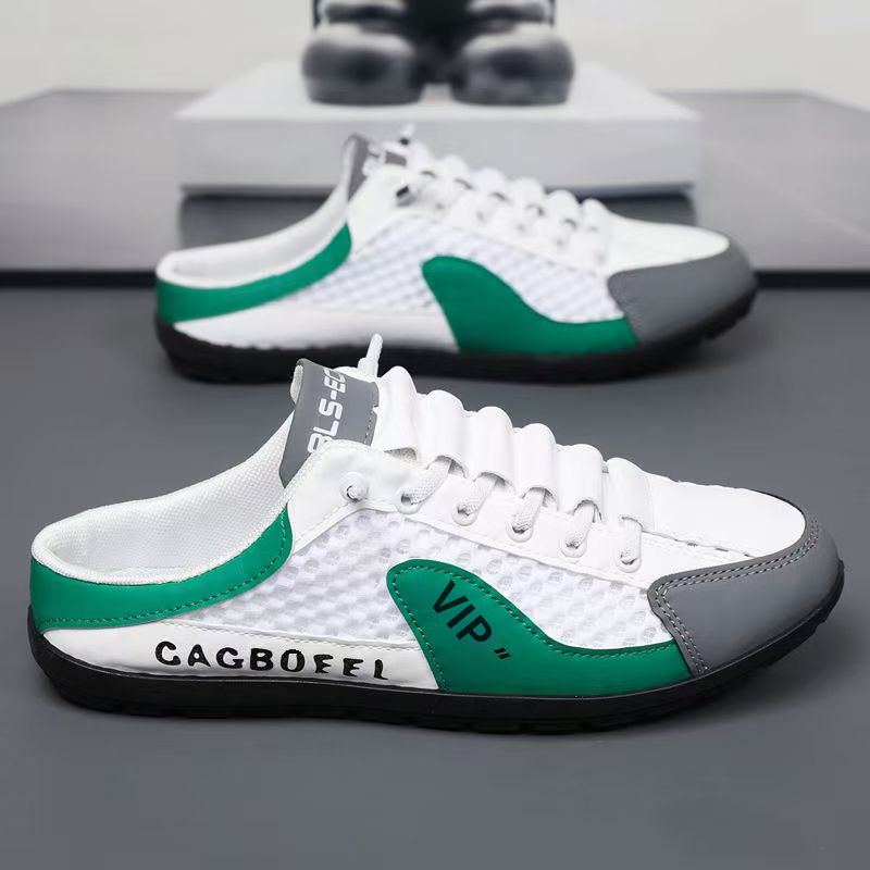 Zapatos de invierno para hombre con parte superior de malla y diseño de talón abierto, zuecos transpirables sin cordones, nuevo modelo 2026.