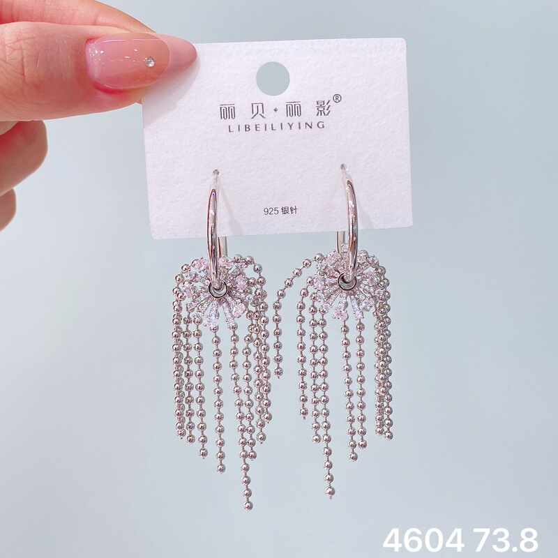 丽银丽贝丽影新款欧美时尚超闪锆石耳钉气质名媛风高级感轻奢耳饰|undefined