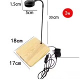 Маленький аквариум, светодиодный декор из смолы, лампа, водные растения, аквариумное освещение, светильник