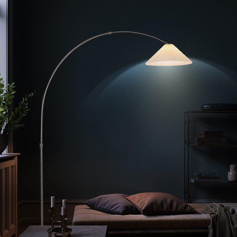Nordic Fishing Lamp Floor Lamp, Simple Modern Living Room, Dining Room, Study Desk, Creative and Personalized High-End Standing Lamp