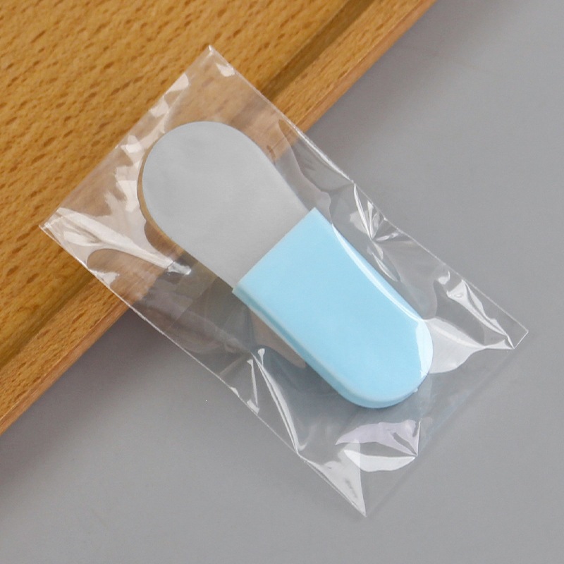 Lake blue pole: tongue-shaped short handle brush