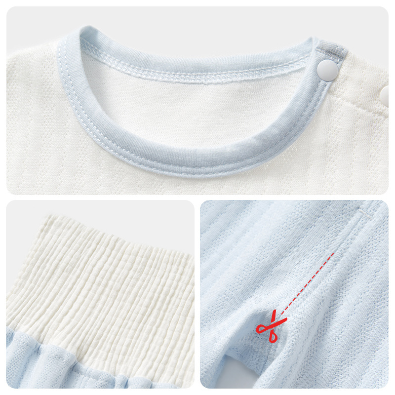 Ropa interior para niños traje primavera y otoño invierno Bebé algodón cintura alta dividida ropa de fondo caliente bebé otoño ropa pantalones largos image 4