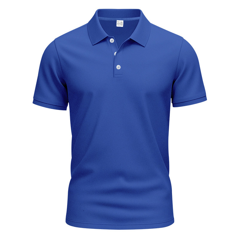 Camisa POLO de polo de secado rápido simple para hombres europeos y americanos transfronterizos, caballero de golf, solapa suelta y transpirable, manga corta