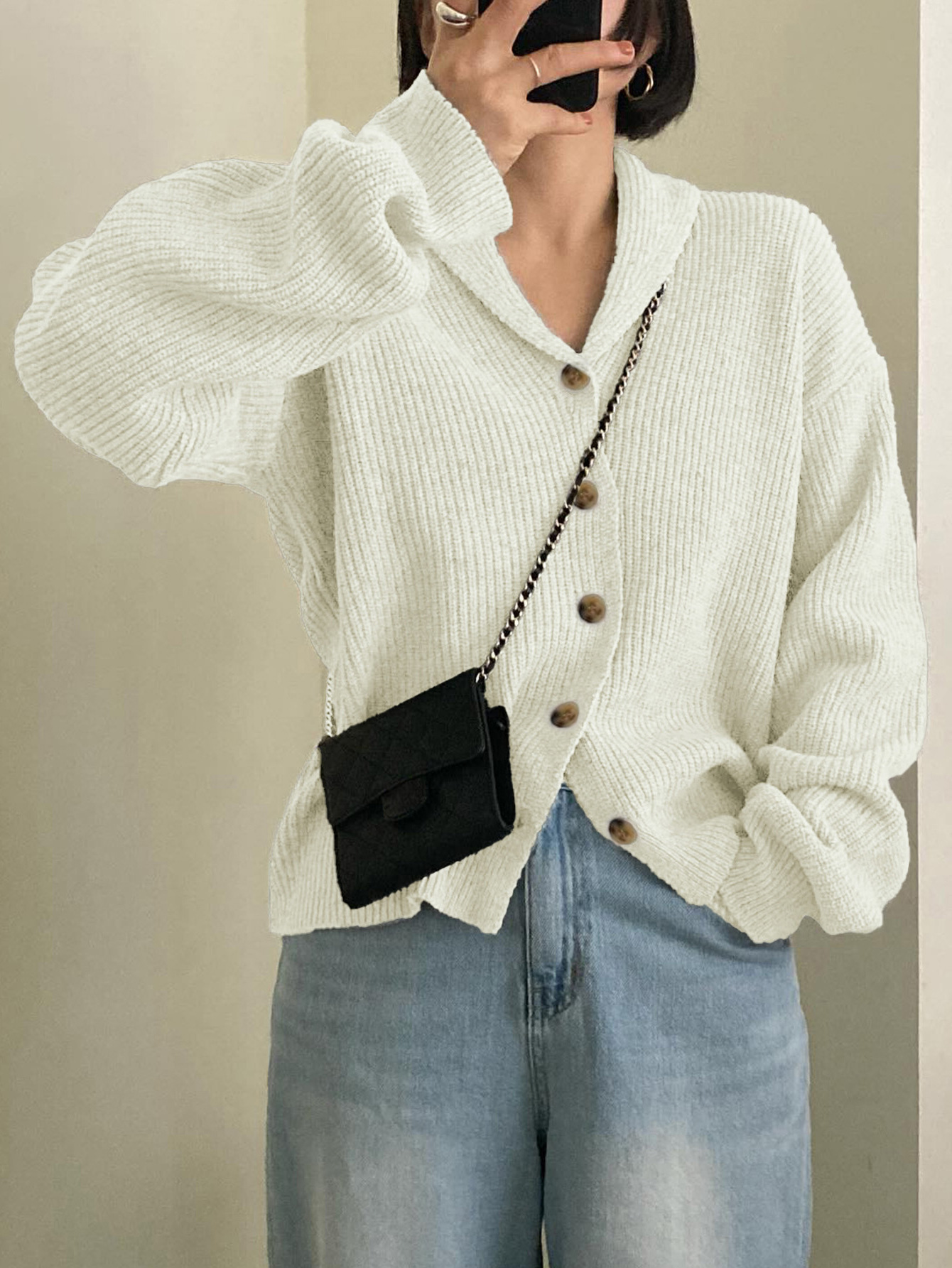 Kaikuo transfronterizo Europa y Estados Unidos vacaciones casuales camisa de fondo de color sólido suéter de mujer otoño y invierno 2025 estación independiente de Amazon image 1