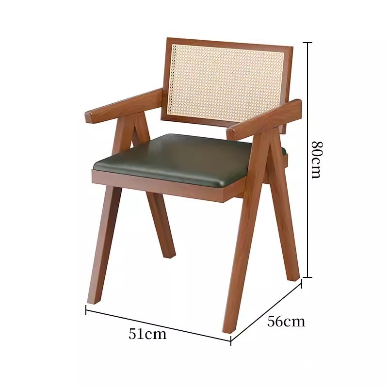 Silla de comedor de madera maciza para restaurante