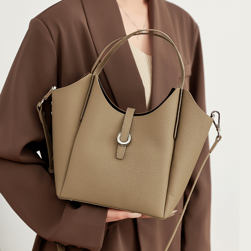 Women's Large Genuine Leather Tote Bag Shoulder Bag For Women_voghion.com