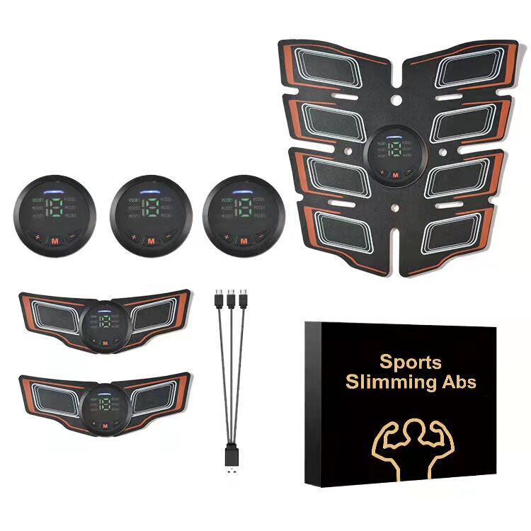 EMS スポーツトレーニングフィットネス機器腹部筋肉フィットネスベルト屋内ホーム腹筋マッサージャーユニセックス|undefined